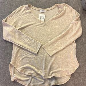 Soft v neck long sleeve